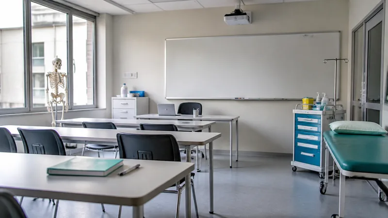Aula clínica genérica preparada para formación sanitaria