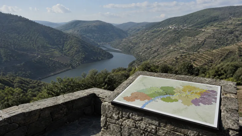 Composición editorial genérica y exclusiva de carretera estrecha junto a mirador autorizado y mapa de sectores; no representa horarios, aforo ni condiciones en tiempo real